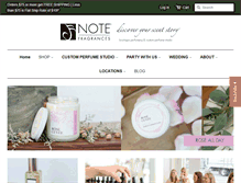 Tablet Screenshot of notefragrances.com
